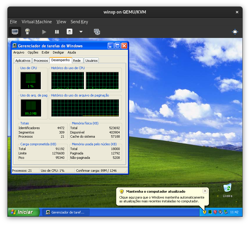 Windows XP - Consumo de CPU reportado pelo Windows