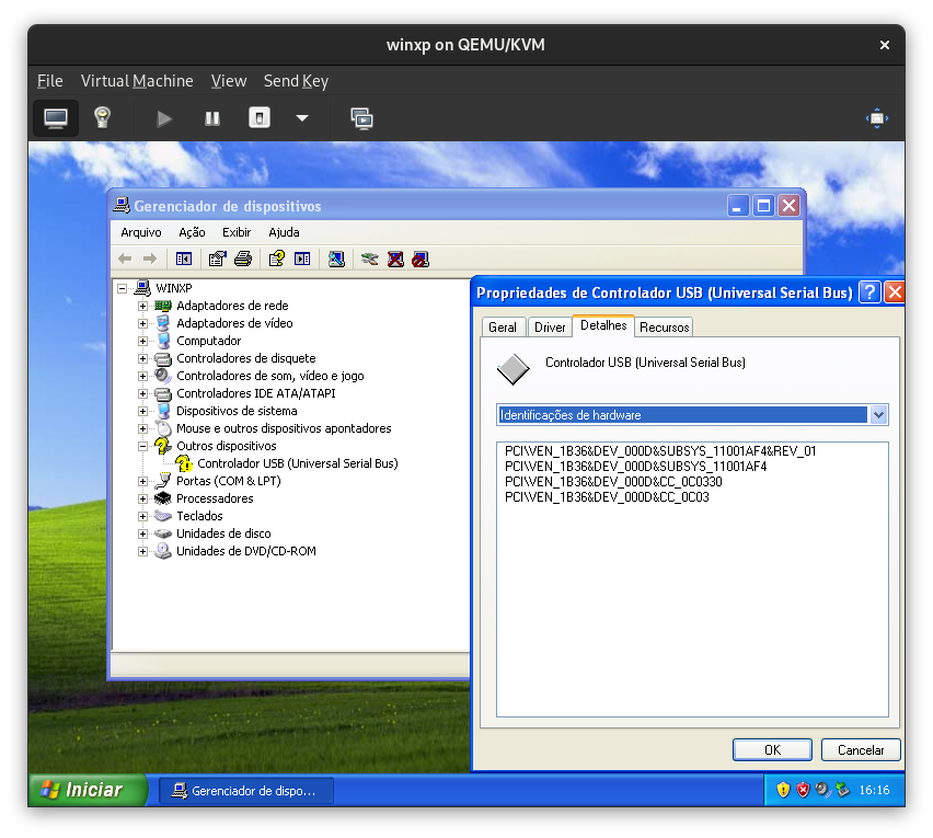 Windows XP - Controlador USB sem driver reconhecido